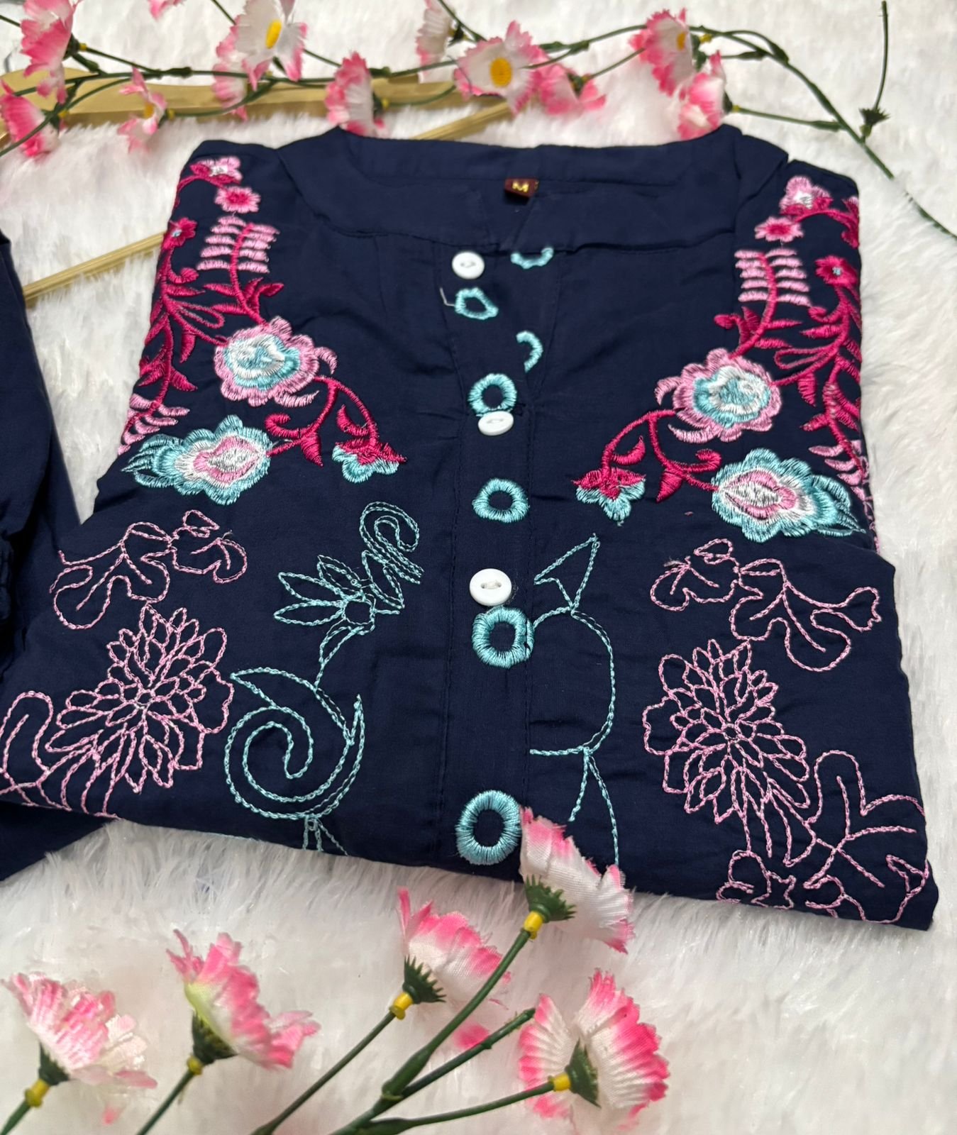 Cotton Embroidered Summer Coord Set with Pockets